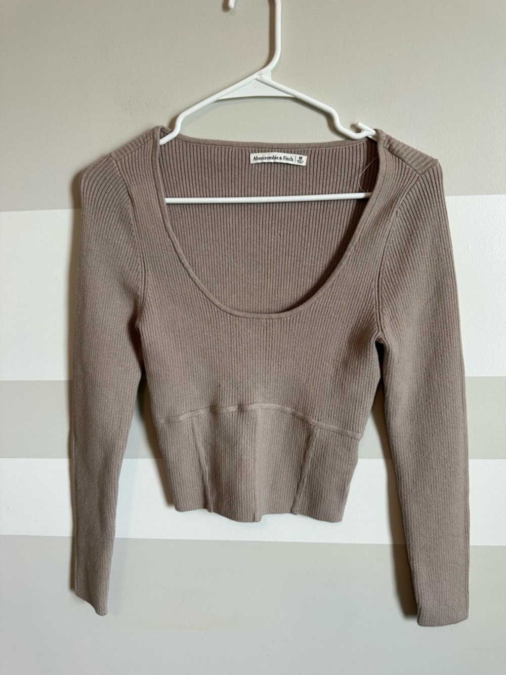 Abercrombie Scoopneck Corset Sweater Top - Picture 2 of 3